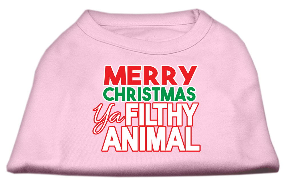 Ya Filthy Animal Screen Print Pet Shirt Light Pink Lg