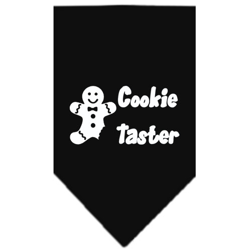 Cookie Taster Screen Print Bandana Black Small