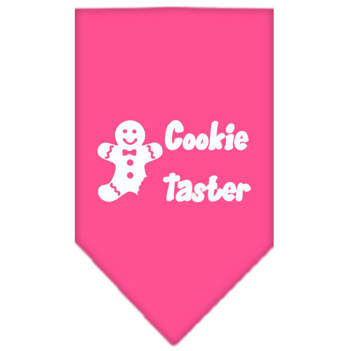 Cookie Taster Screen Print Bandana Bright Pink Large