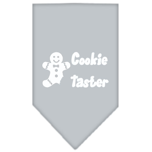 Cookie Taster Screen Print Bandana Grey Large