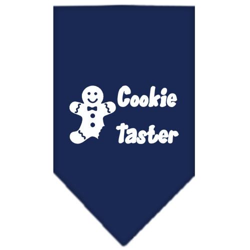 Cookie Taster Screen Print Bandana Navy Blue Small
