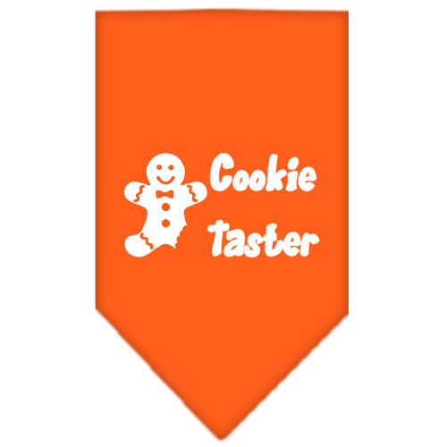 Cookie Taster Screen Print Bandana Orange Small