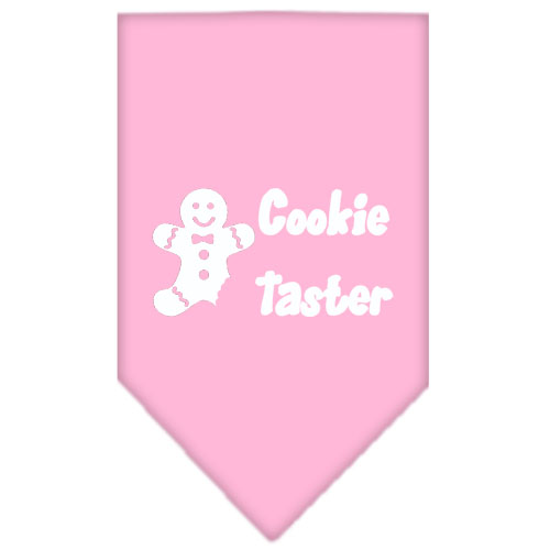 Cookie Taster Screen Print Bandana Light Pink Large