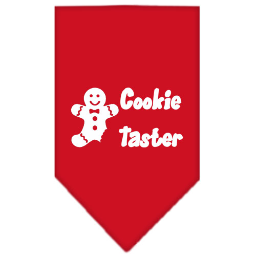 Cookie Taster Screen Print Bandana Red Large