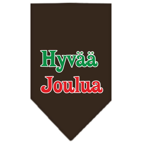 Hyvaa Joulua Screen Print Bandana Cocoa Large