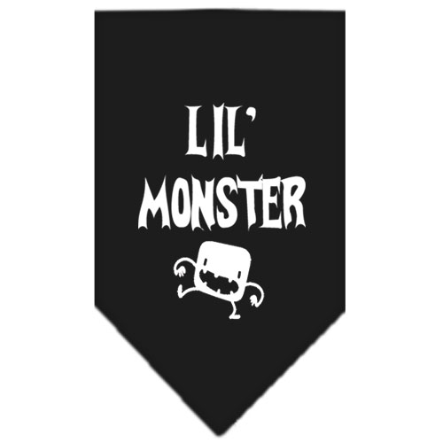 Lil Monster Screen Print Bandana Black Small