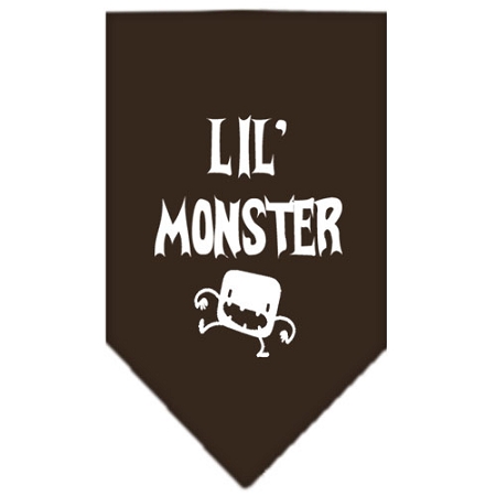 Lil Monster Screen Print Bandana Cocoa Large
