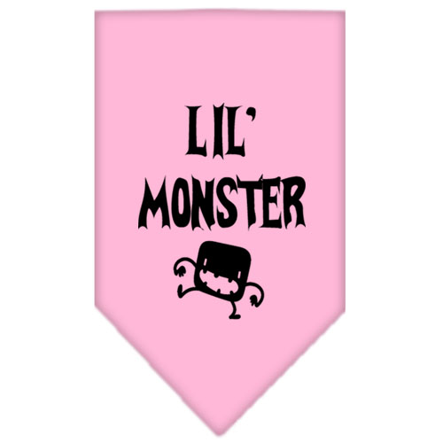 Lil Monster Screen Print Bandana Light Pink Small