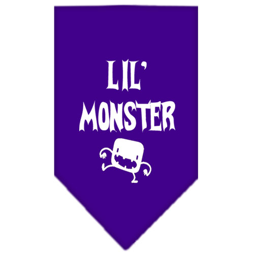 Lil Monster Screen Print Bandana Purple Small