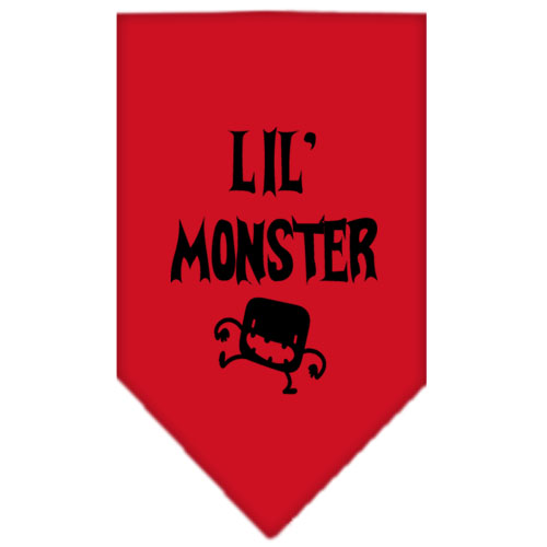 Lil Monster Screen Print Bandana Red Large