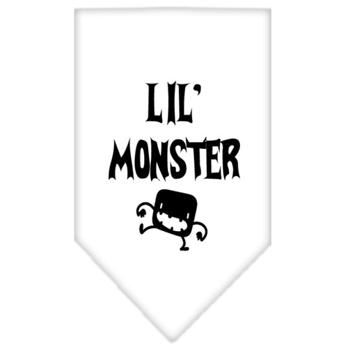 Lil Monster Screen Print Bandana White Large