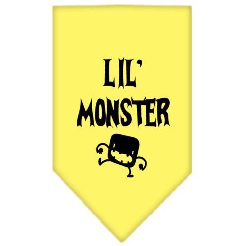 Lil Monster Screen Print Bandana Yellow Small