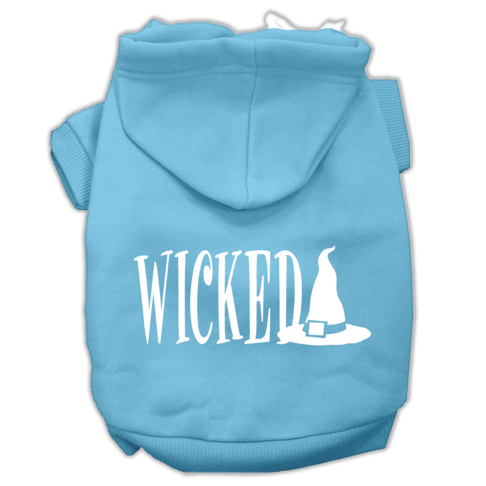 Wicked Screen Print Pet Hoodies Baby Blue Size XL