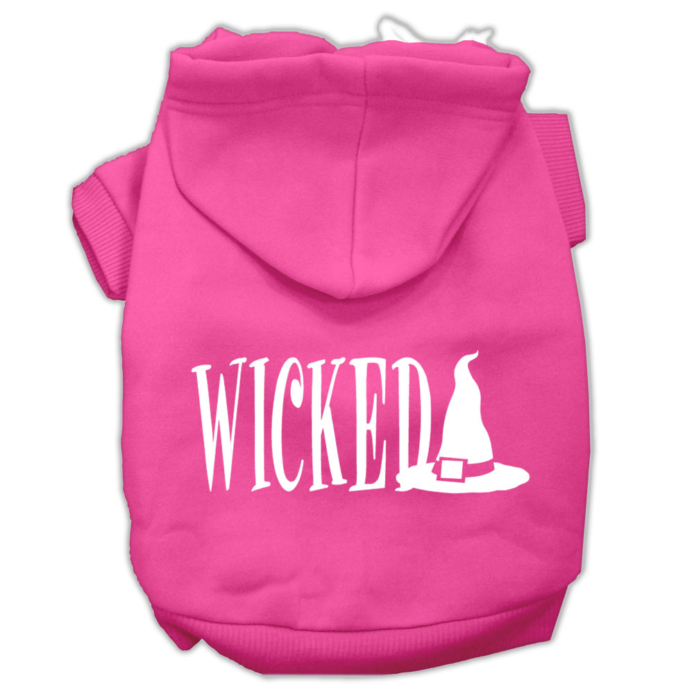 Wicked Screen Print Pet Hoodies Bright Pink Size M