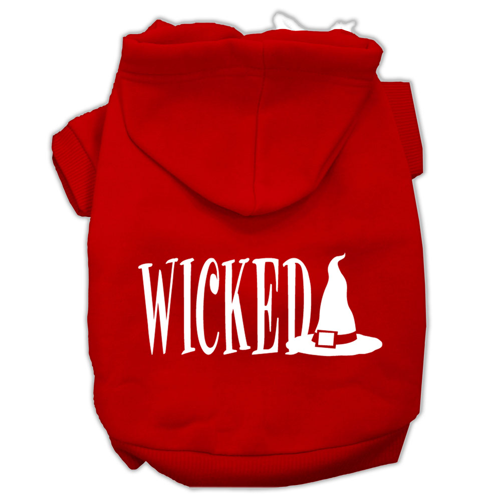 Wicked Screen Print Pet Hoodies Red Size M
