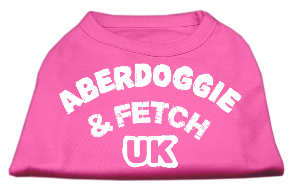 Aberdoggie UK Screenprint Shirts Bright Pink Lg