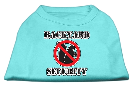 Backyard Security Screen Print Shirts Aqua L