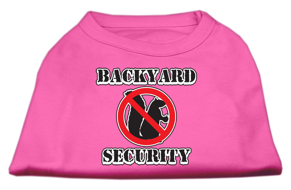 Backyard Security Screen Print Shirts Bright Pink L