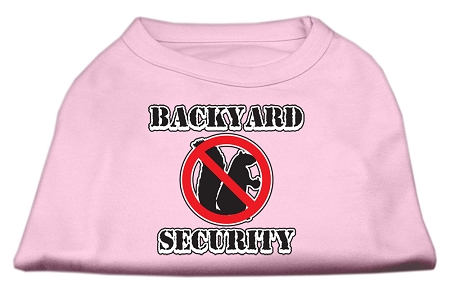 Backyard Security Screen Print Shirts Light Pink L