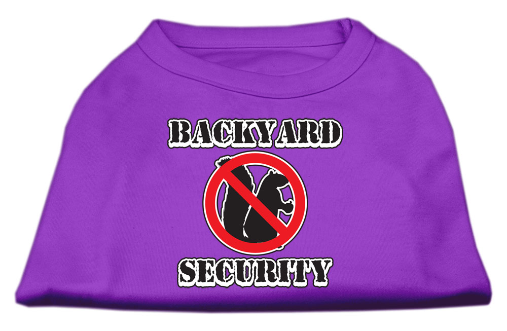 Backyard Security Screen Print Shirts Purple L