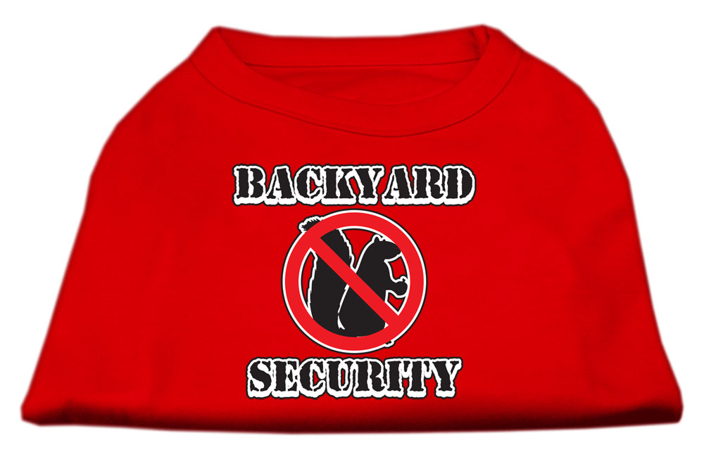 Backyard Security Screen Print Shirts Red L