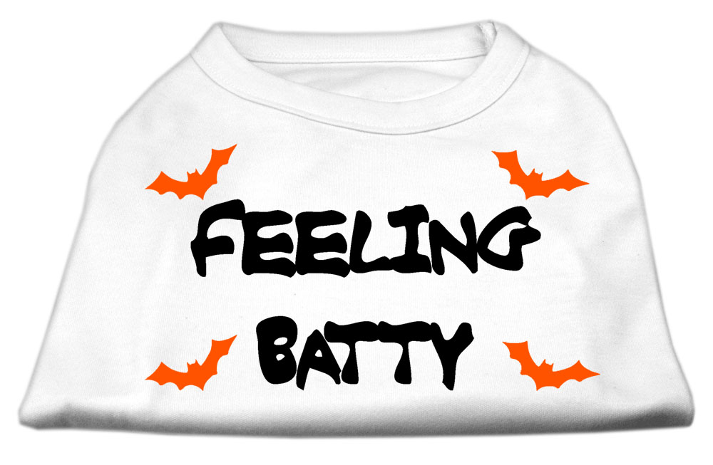 Feeling Batty Screen Print Shirts White Med