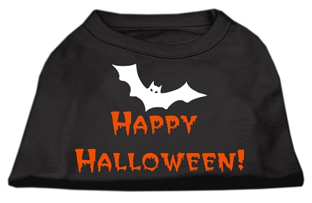 Happy Halloween Screen Print Shirts Black XS