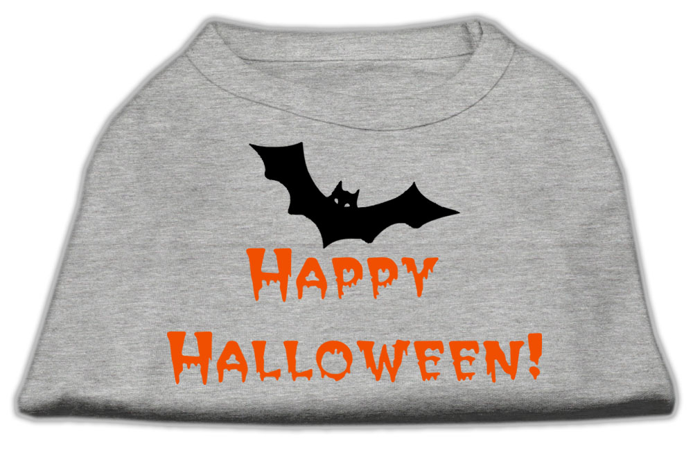 Happy Halloween Screen Print Shirts Grey M