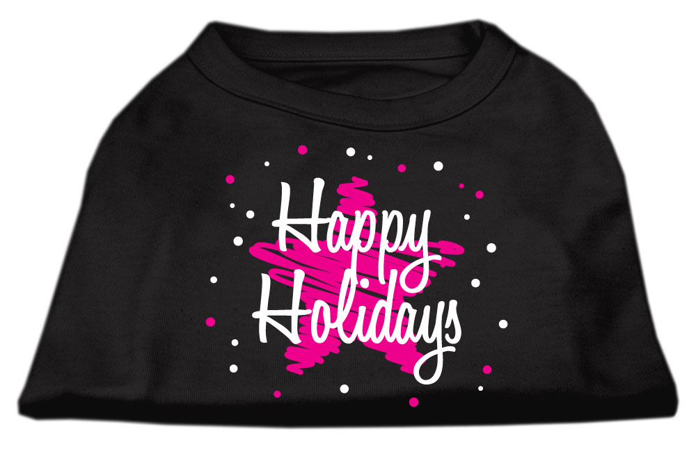 Scribble Happy Holidays Screenprint Shirts Black M