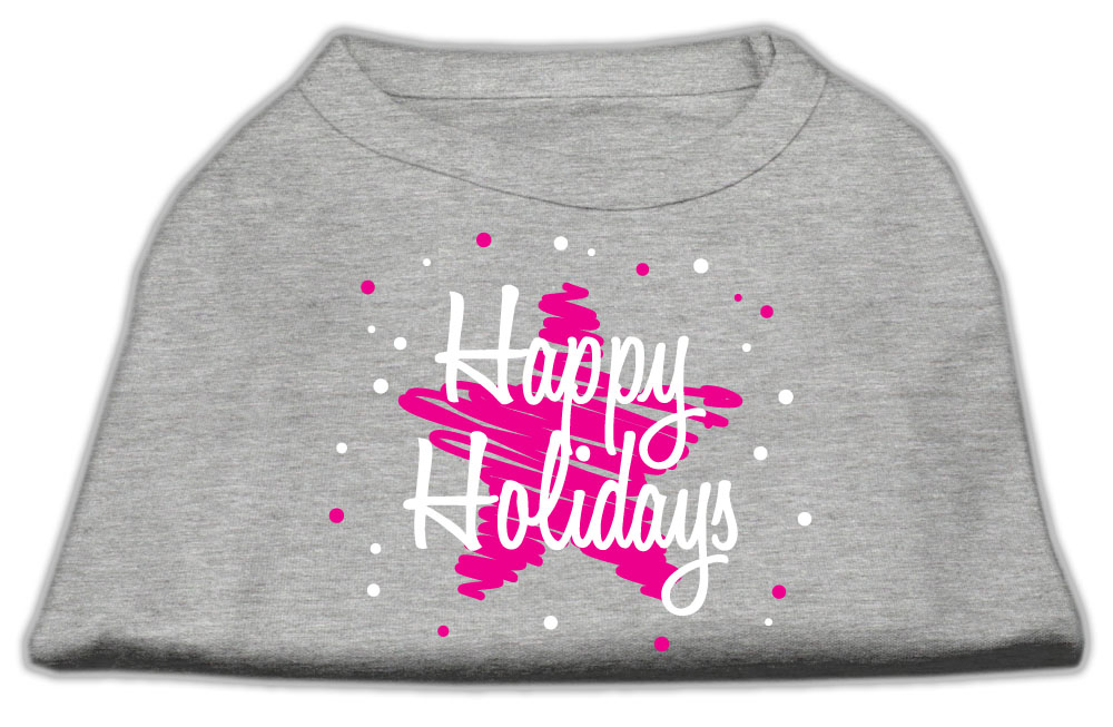 Scribble Happy Holidays Screenprint Shirts Grey S