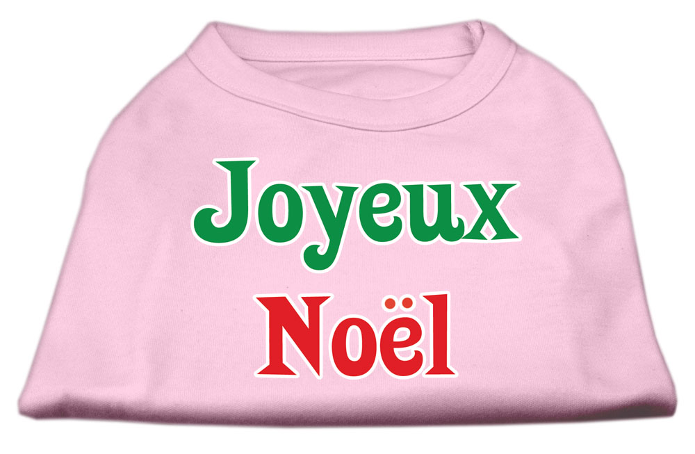 Joyeux Noel Screen Print Shirts Light Pink XXL