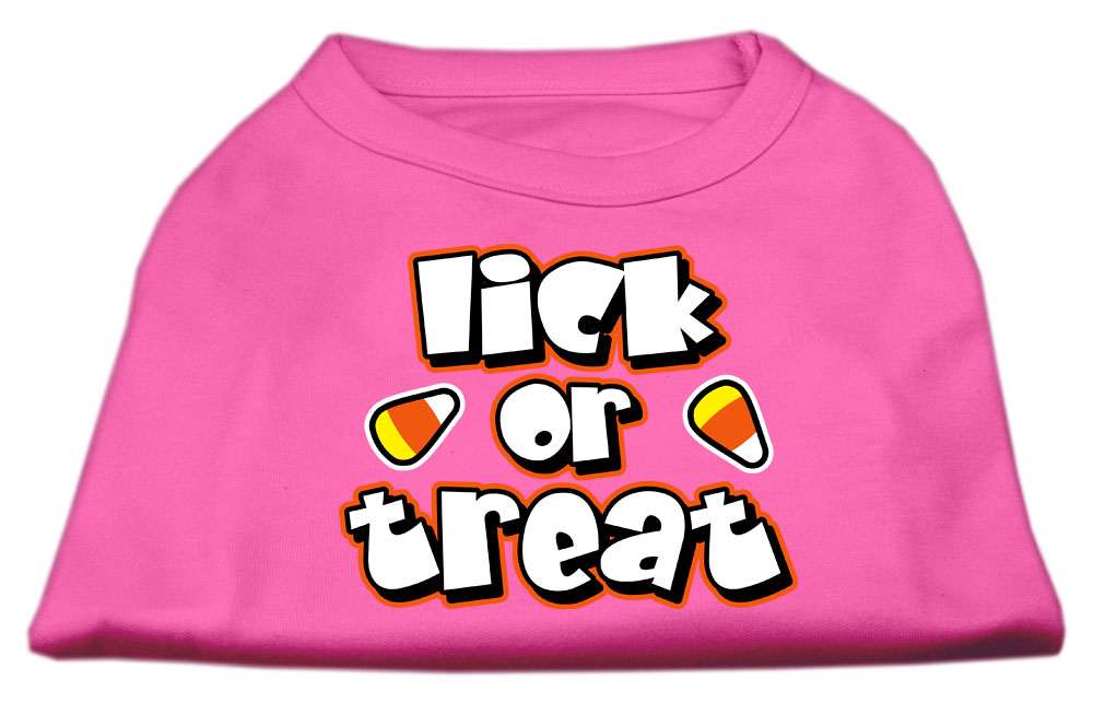 Lick Or Treat Screen Print Shirts Bright Pink L