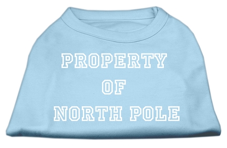 Property of North Pole Screen Print Shirts Baby Blue XS