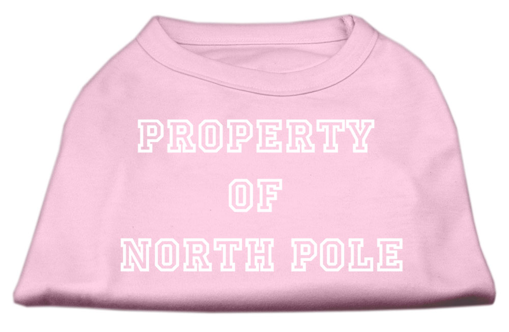 Property of North Pole Screen Print Shirts Pink XL