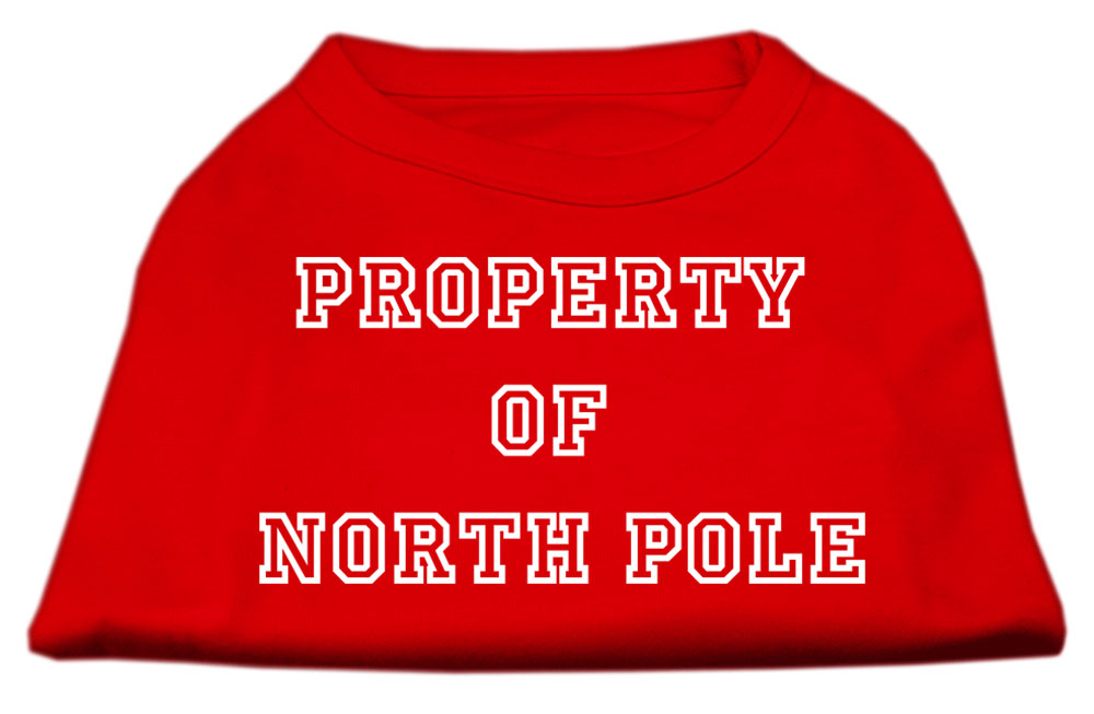 Property of North Pole Screen Print Shirts Red XL