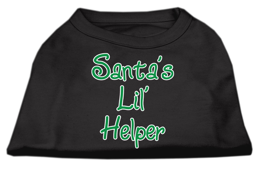 Santa's Lil' Helper Screen Print Shirt Black XS