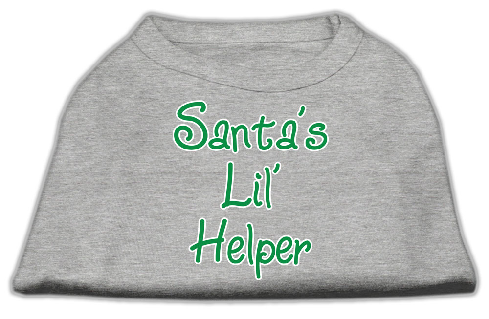 Santa's Lil' Helper Screen Print Shirt Grey Med