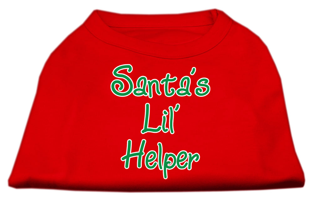 Santa's Lil' Helper Screen Print Shirt Red XS