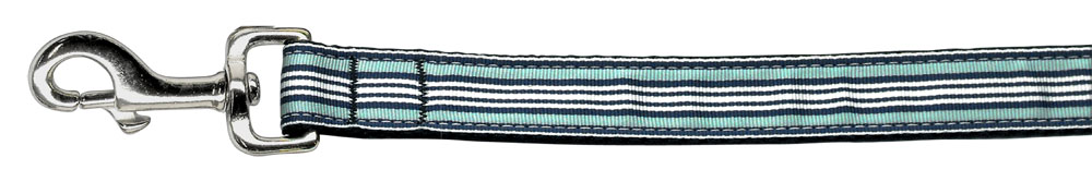 Preppy Stripes Nylon Ribbon Collars Light Blue/White 1 wide 4ft Lsh