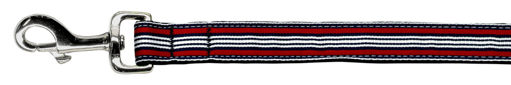 Preppy Stripes Nylon Ribbon Collars Red/White 1 wide 4ft Lsh