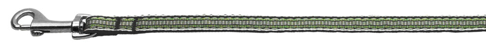 Preppy Stripes Nylon Ribbon Collars Green/White 3/8 wide 4Ft Lsh