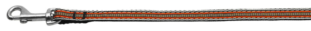 Preppy Stripes Nylon Ribbon Collars Orange/Khaki 3/8 wide 4Ft Lsh