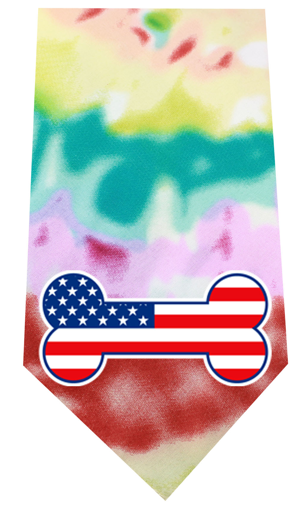 America Bone Flag Screen Print Bandana Tie Dye