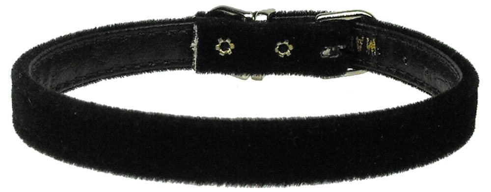 Velvet 3/8" Plain Collar Black 10
