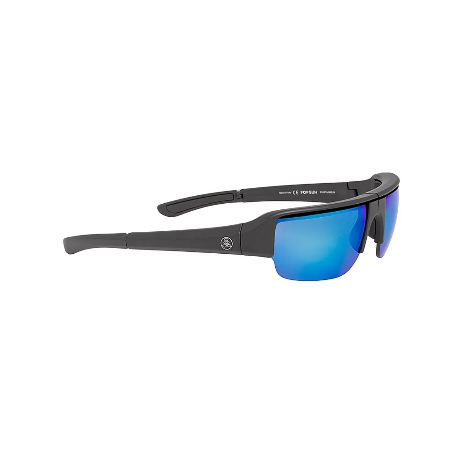 Poptical Popgun Sunglasses Matte Black/Gray-Blue Mirror Polarized
