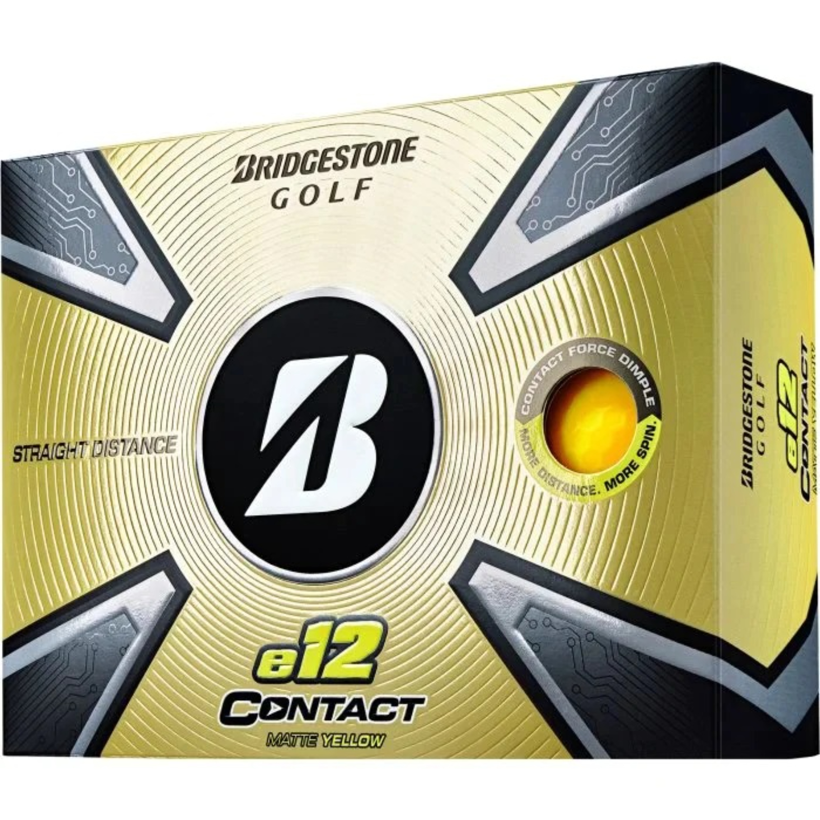 Bridgestone 2023 e12 Contact Yellow Golf Ball-Dozen