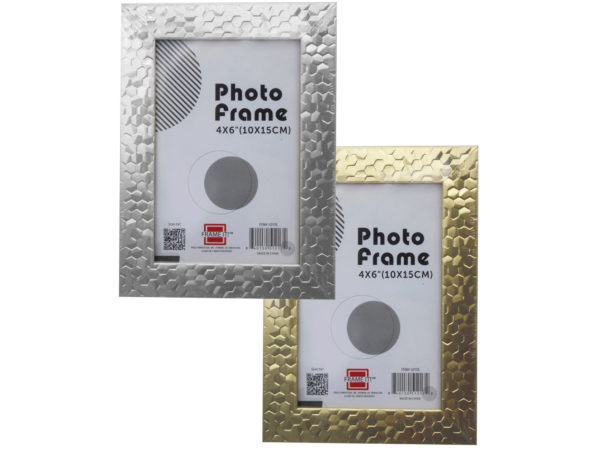 Case of 20 - 4x6 Photo Frame Assorted Gold and Silver Patterned Design