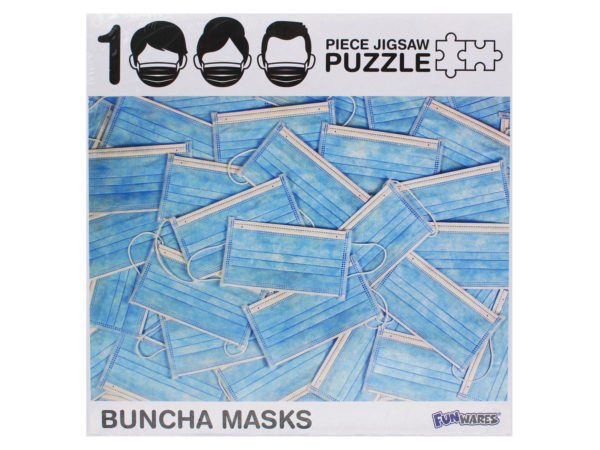 Case of 4 - FunWares Buncha Masks 1000 Piece Puzzle