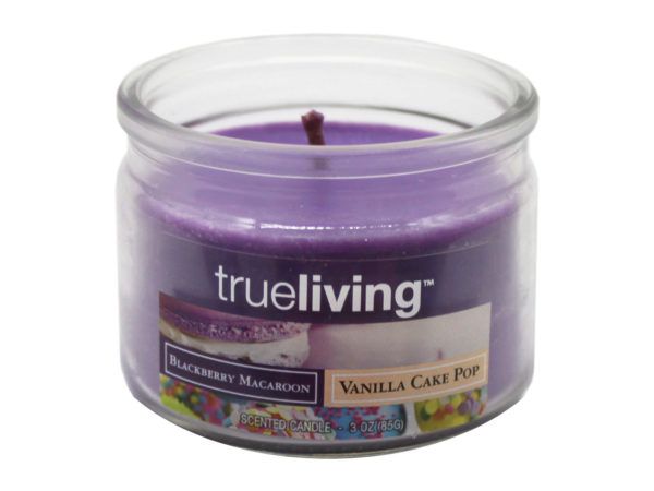 Case of 14 - True Living 3OZ Blackberry Macaroon Scented Candle