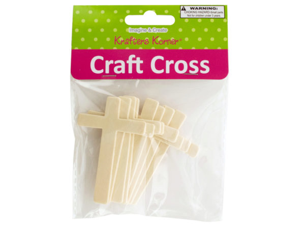 Case of 20 - Wooden Craft Crosses